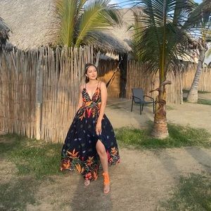 Maxi dress perfect for a beach wedding